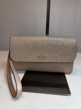 Kate Spade Kenzie Medium Flap Glitter Wristlet